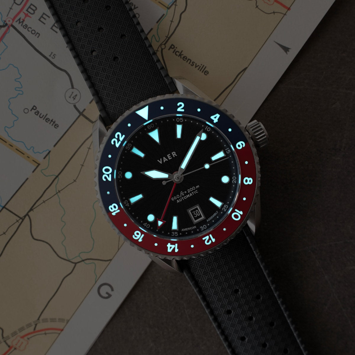 G5 Meridian Navy/Red - 39mm USA GMT