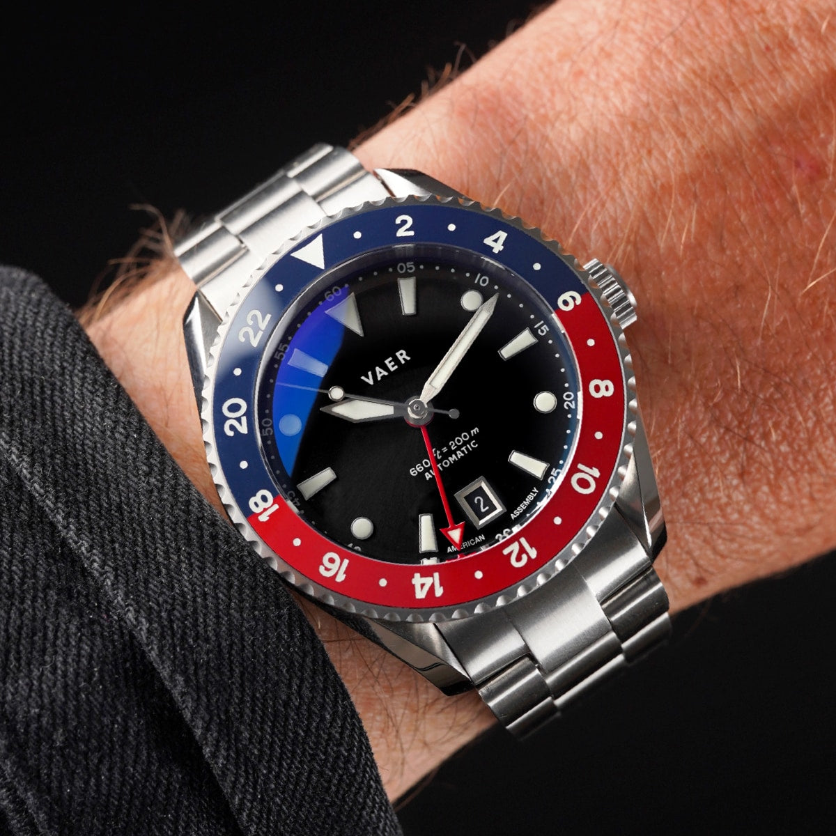 G5 Meridian Navy/Red - 39mm USA GMT