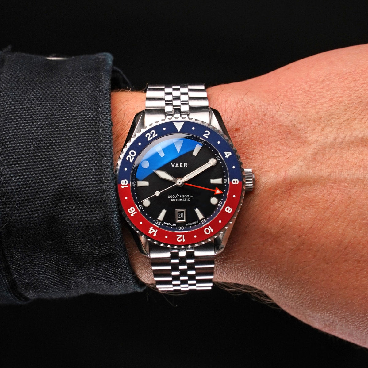 G5 Meridian Navy/Red - 39mm USA GMT