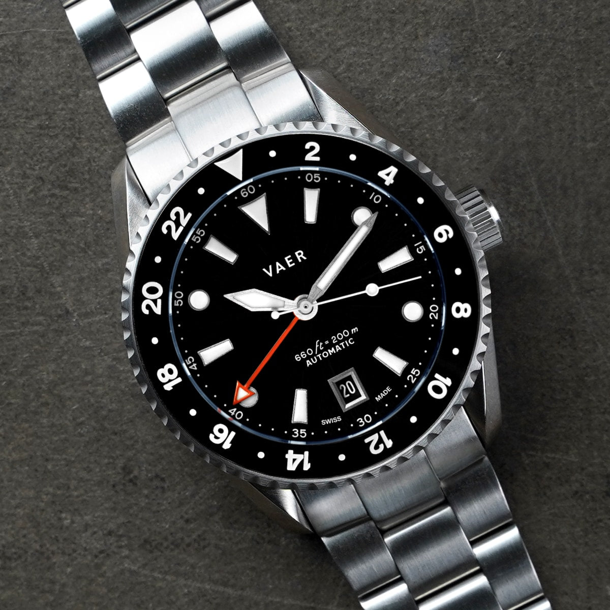 G7 Meridian Black - 39mm Swiss GMT