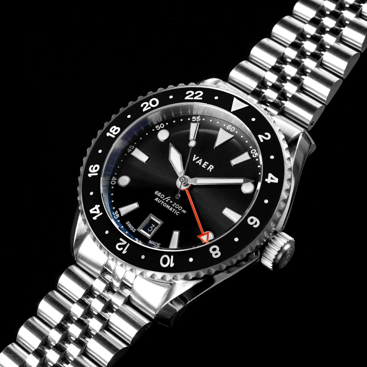 G7 Meridian Black - 39mm Swiss GMT