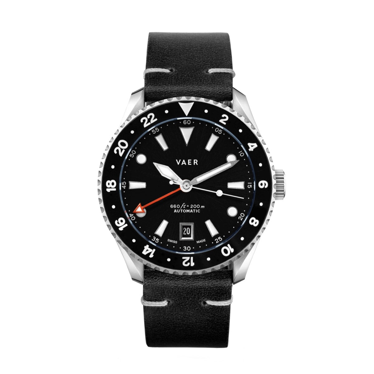 G7 Meridian Black - 39mm Swiss GMT