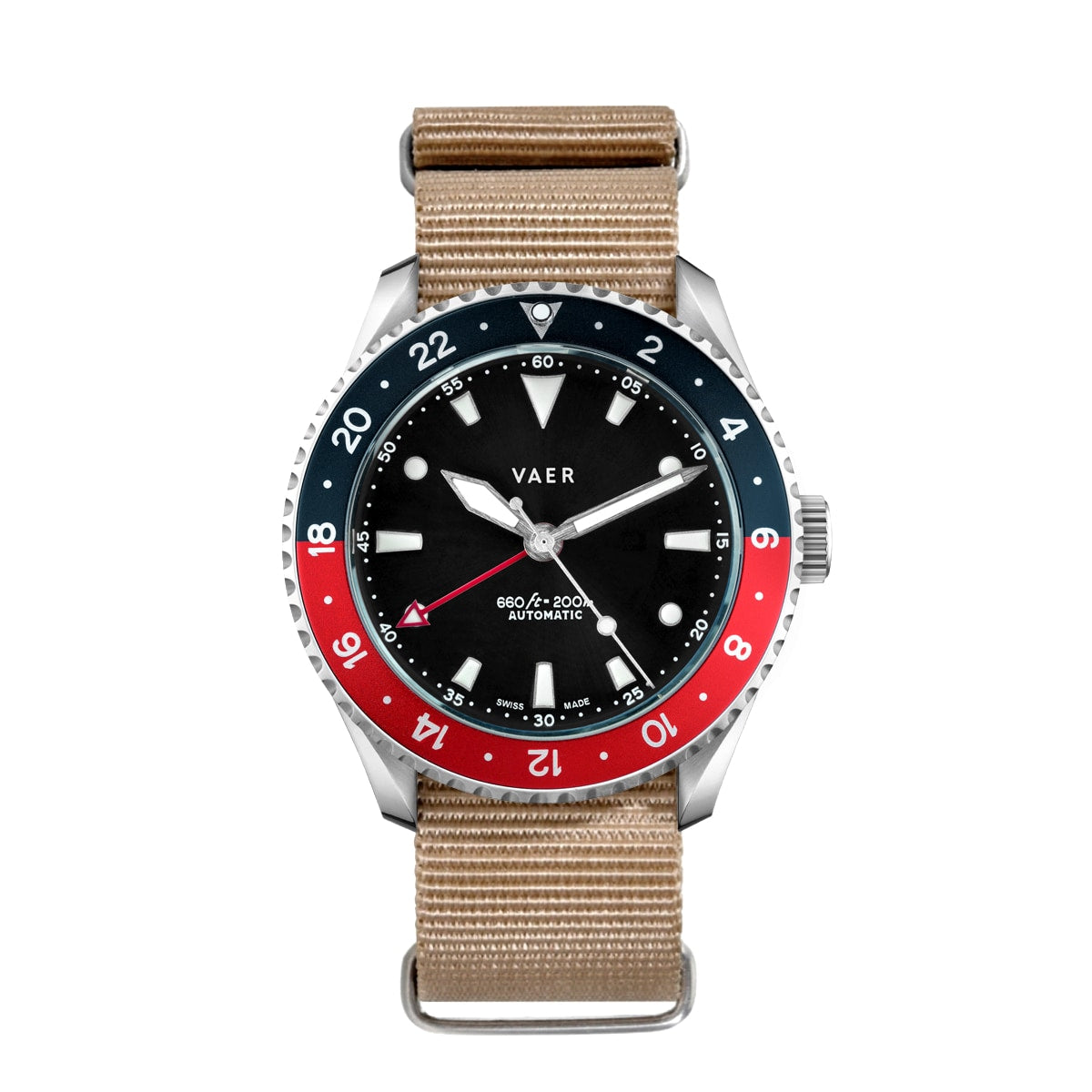 G7 Meridian Navy/Red - 39mm Swiss GMT